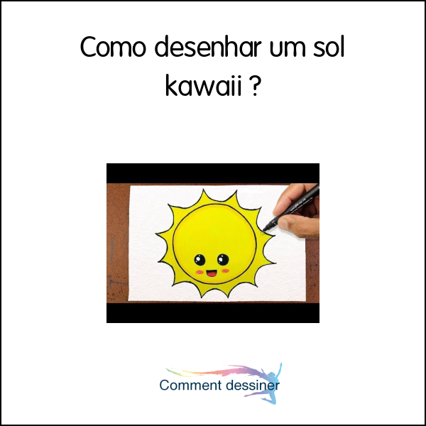 Como desenhar um sol kawaii